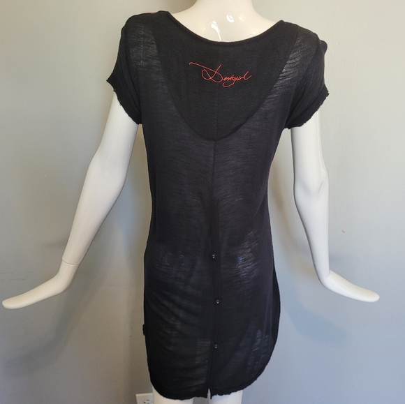 Vintage Desigual Mini Dress with Button Back, GUC, Size M - Picture 3 of 11